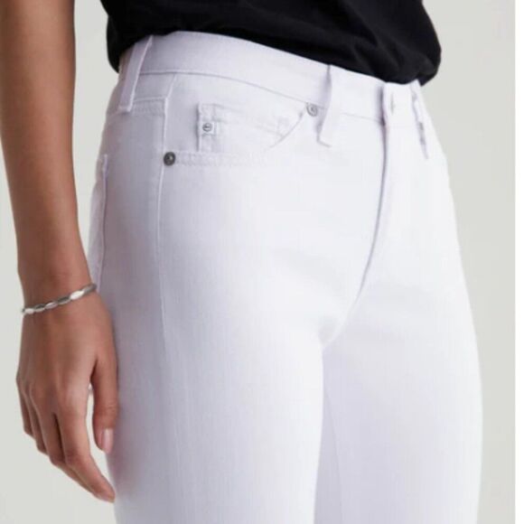 AG Adriano Goldschmied Prima Crop Cigarette Crop om Pearl White in SIze 28 - Picture 2 of 16